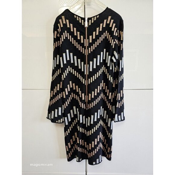 BNWT Ted Baker London Knitted Swing Dress With Metallic Cotton Reels - Picture 7 of 14